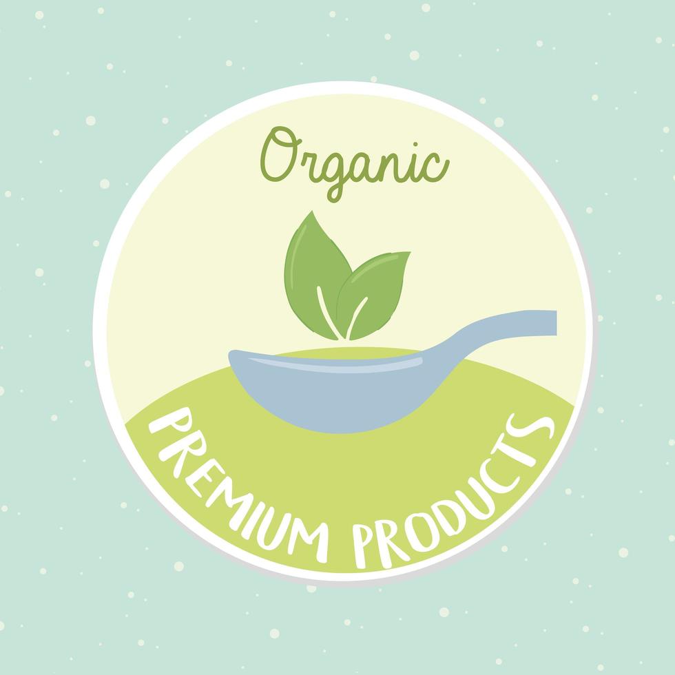 voedsel biologische premium producten vector