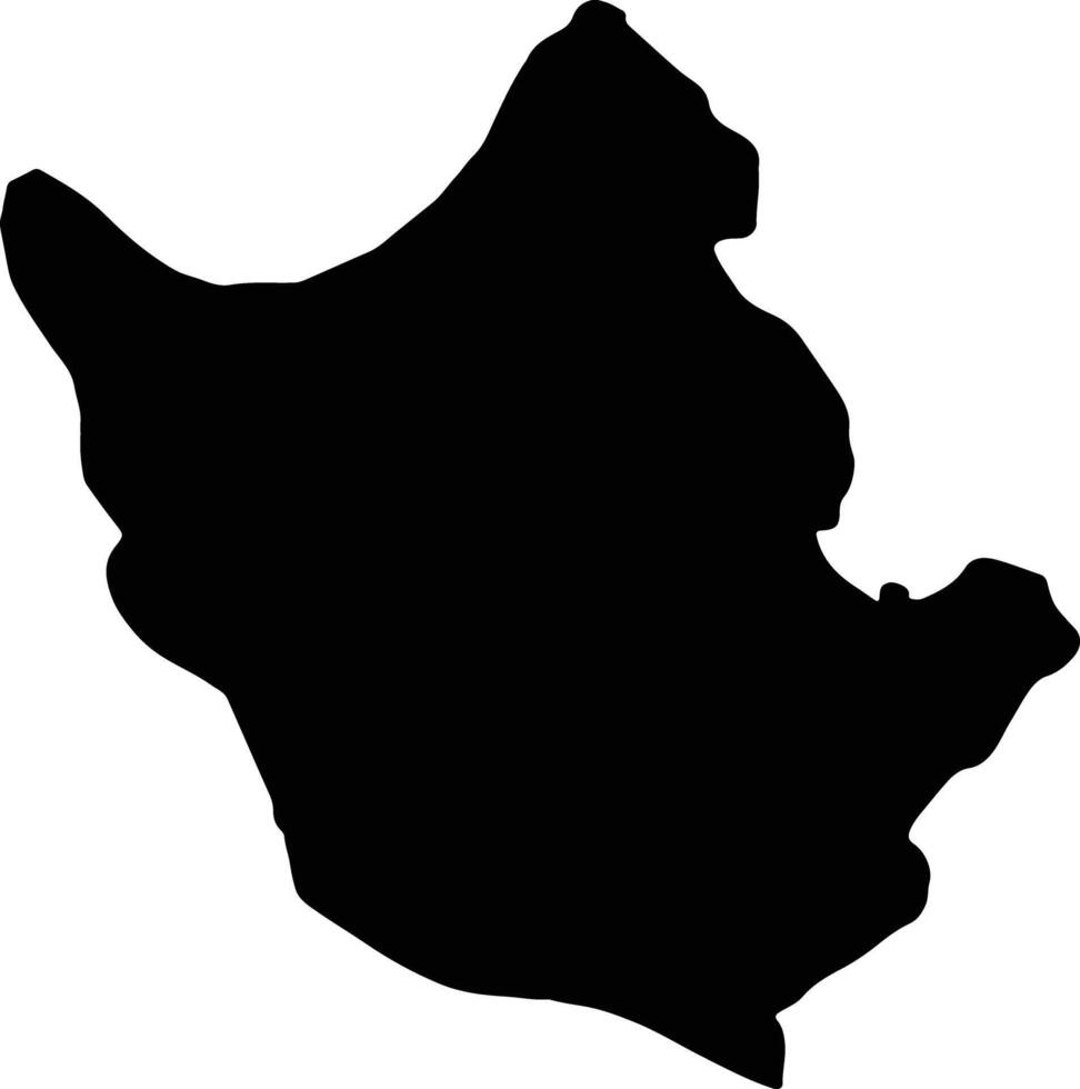 paphos Cyprus silhouet kaart vector