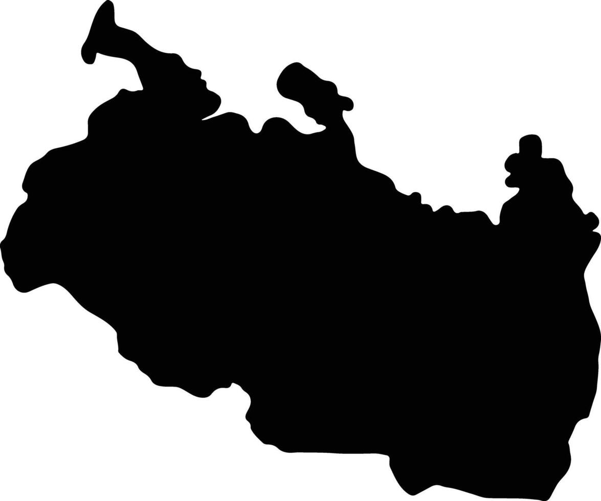 rangpur Bangladesh silhouet kaart vector