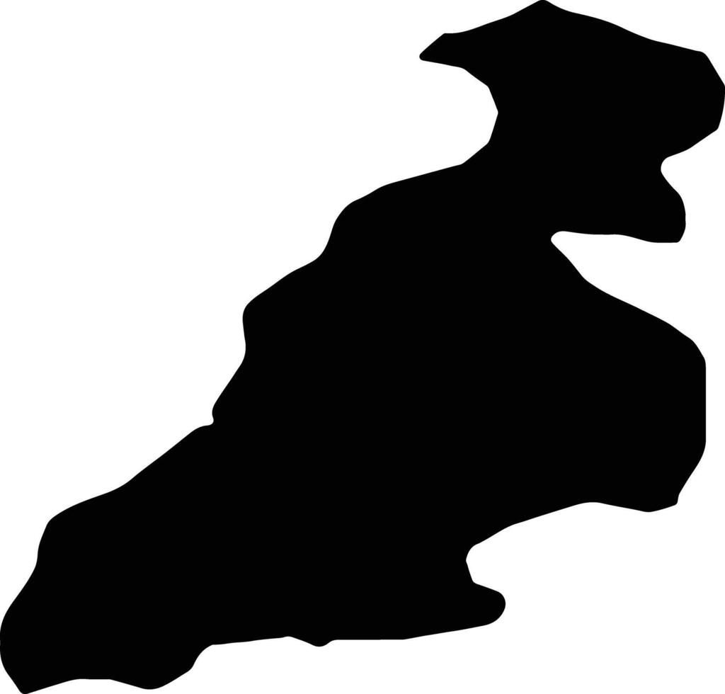 zuiden ayrshire Verenigde koninkrijk silhouet kaart vector