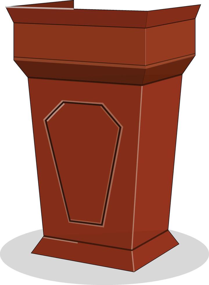 houten podium geïsoleerd Aan wit achtergrond vector illustratie