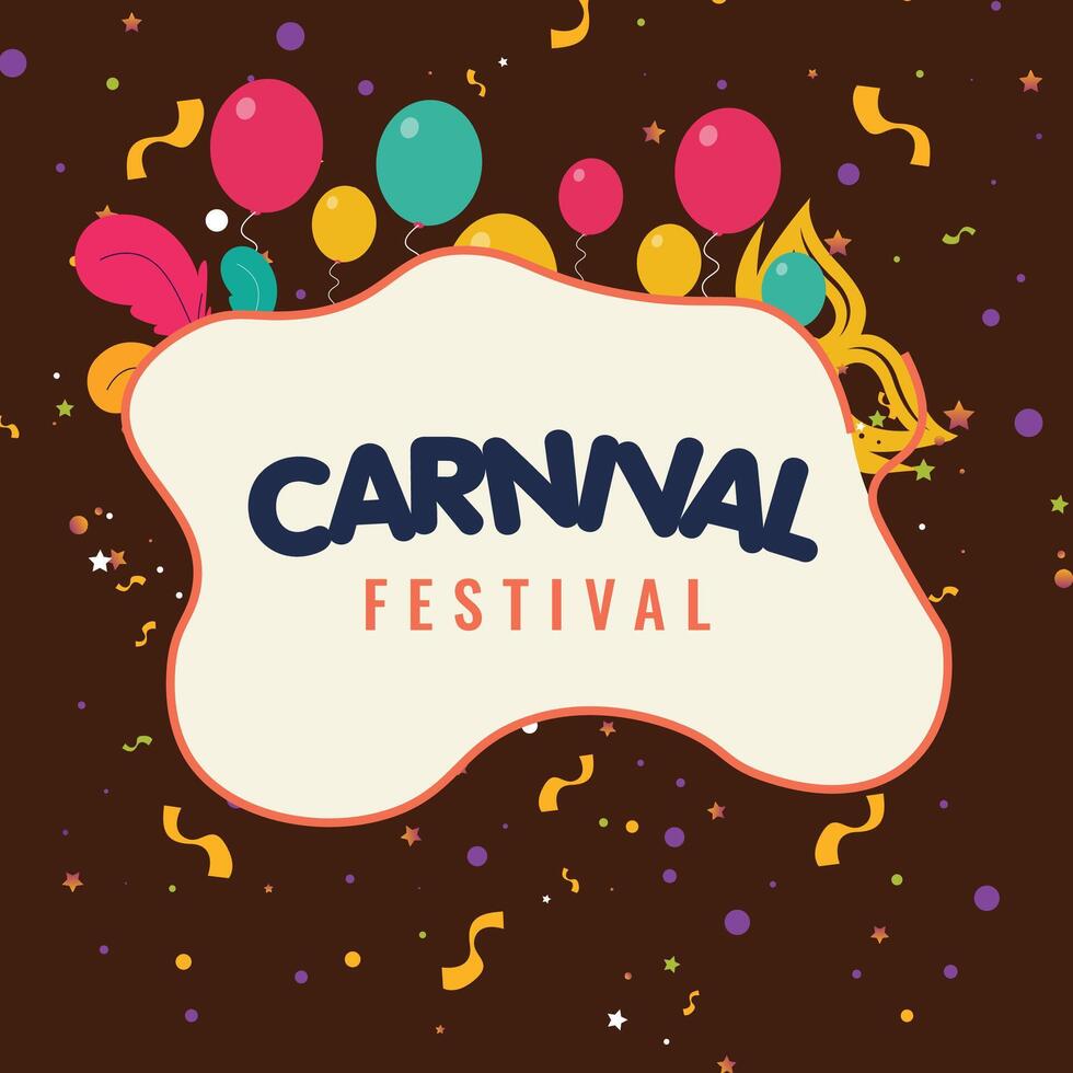 gelukkig carnaval partij sociaal media post illustratie vector