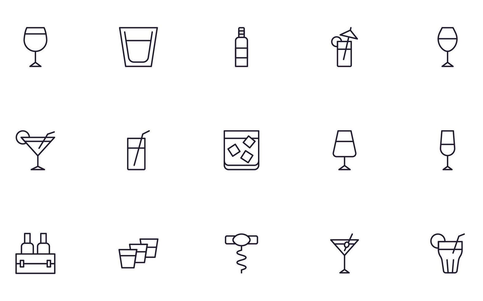 alcohol lijn icoon Aan wit achtergrond vector