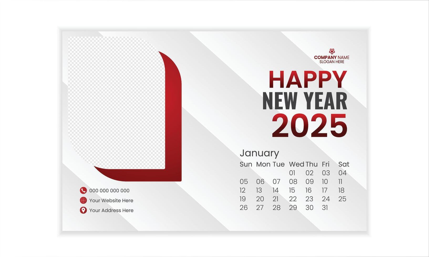 zakelijke modern 2025 vector kalender sjabloon