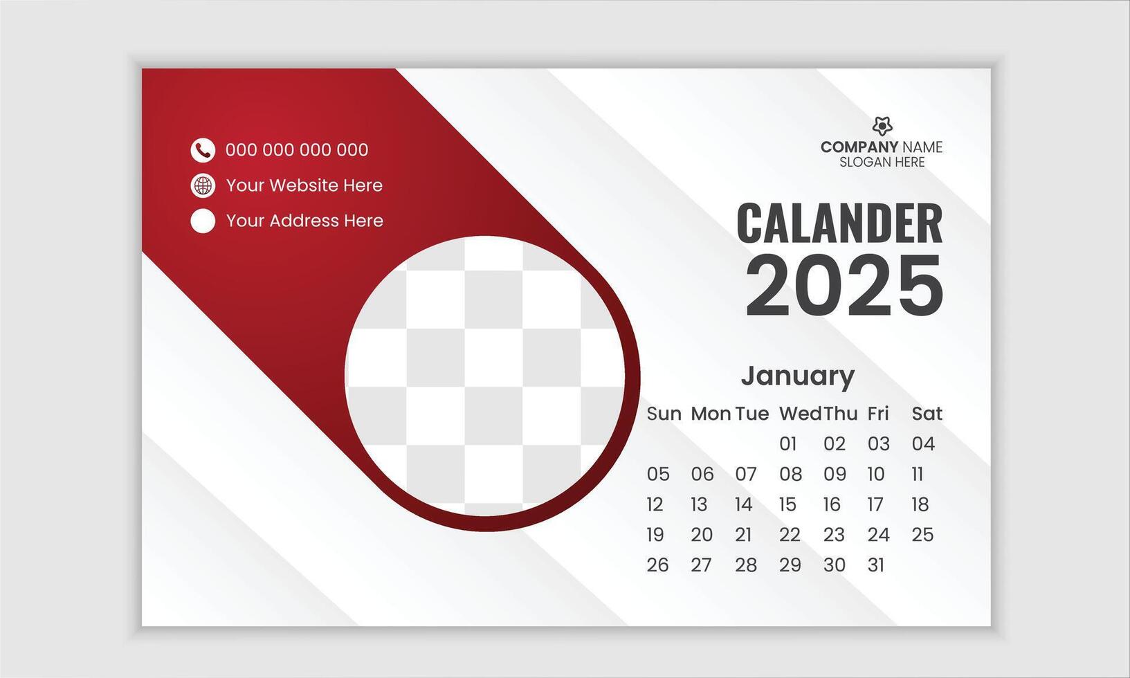 zakelijke modern 2025 vector kalender sjabloon