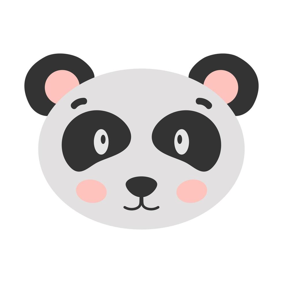 tekenfilm panda. panda's hoofd. schattig panda gezicht illustratie. vector illustratie.
