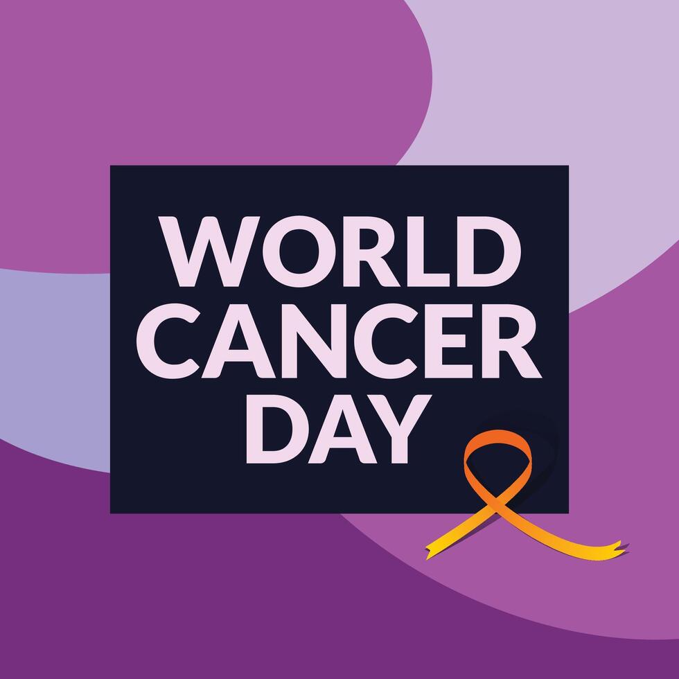 wereld kanker dag sociaal media vector achtergrond ontwerp. Internationale viering Aan 24e februari.