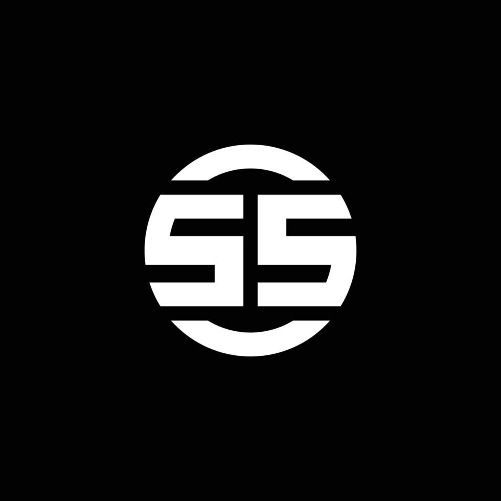 SS logo monogram geïsoleerd op cirkel element ontwerpsjabloon vector
