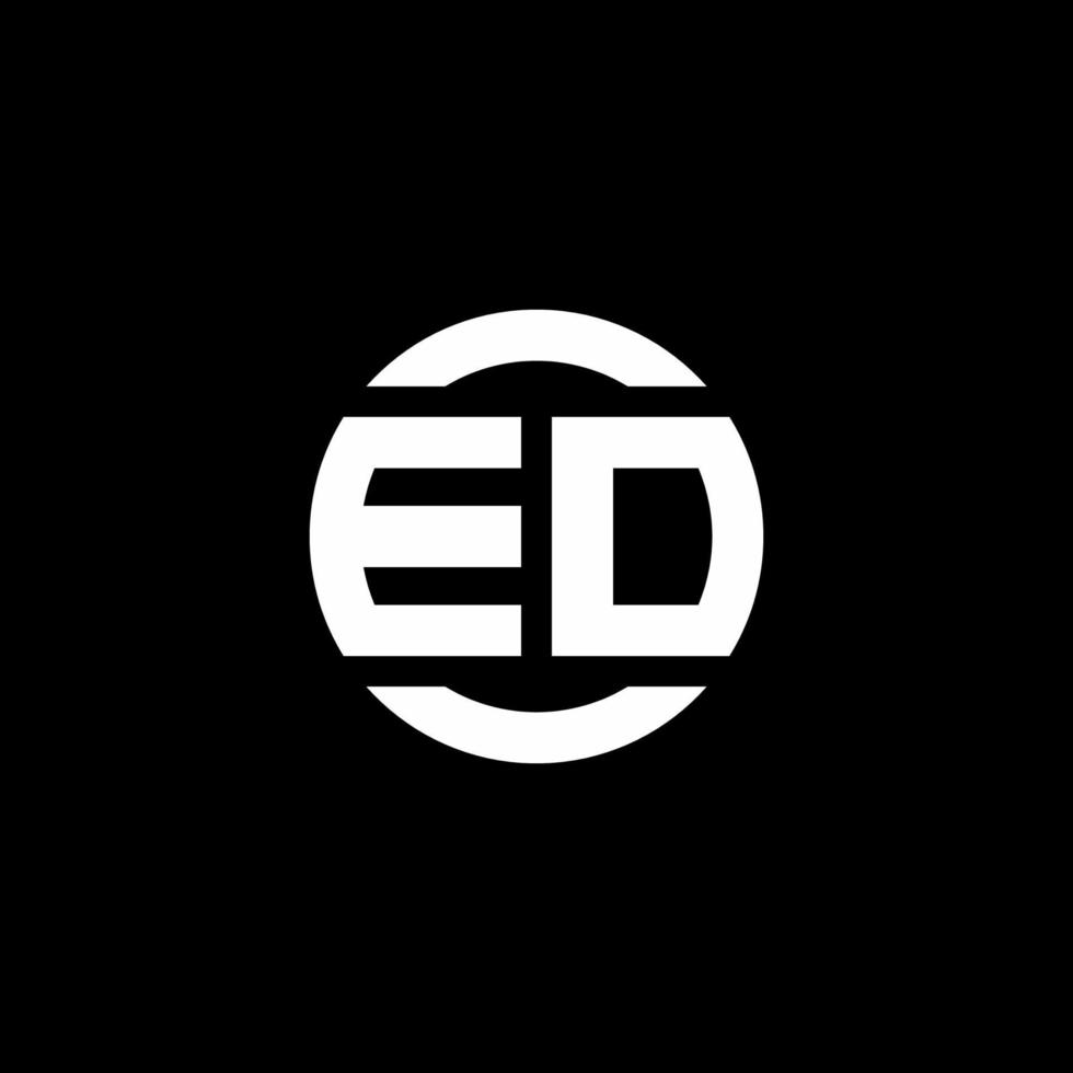 ed logo monogram geïsoleerd op cirkel element ontwerpsjabloon vector