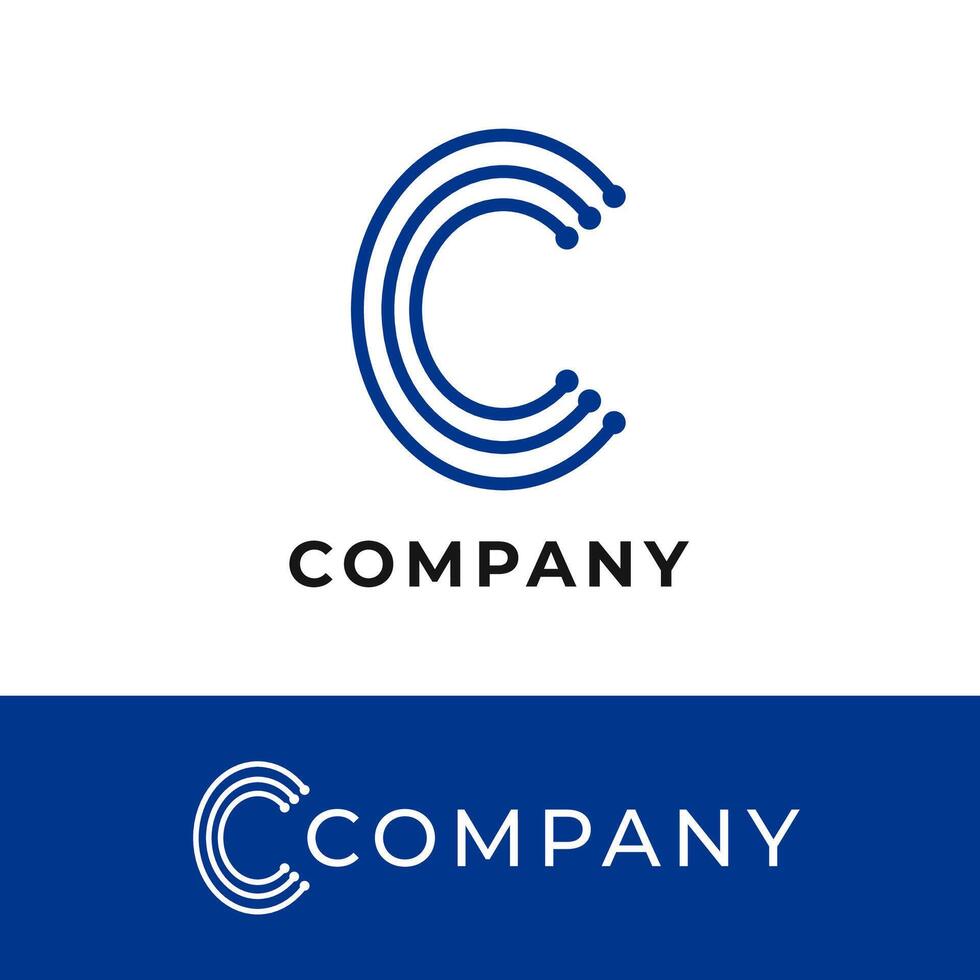 c logo ontwerp. c techneut logo. c brief tech logo. brief c technologie logo. bedrijf logo vector
