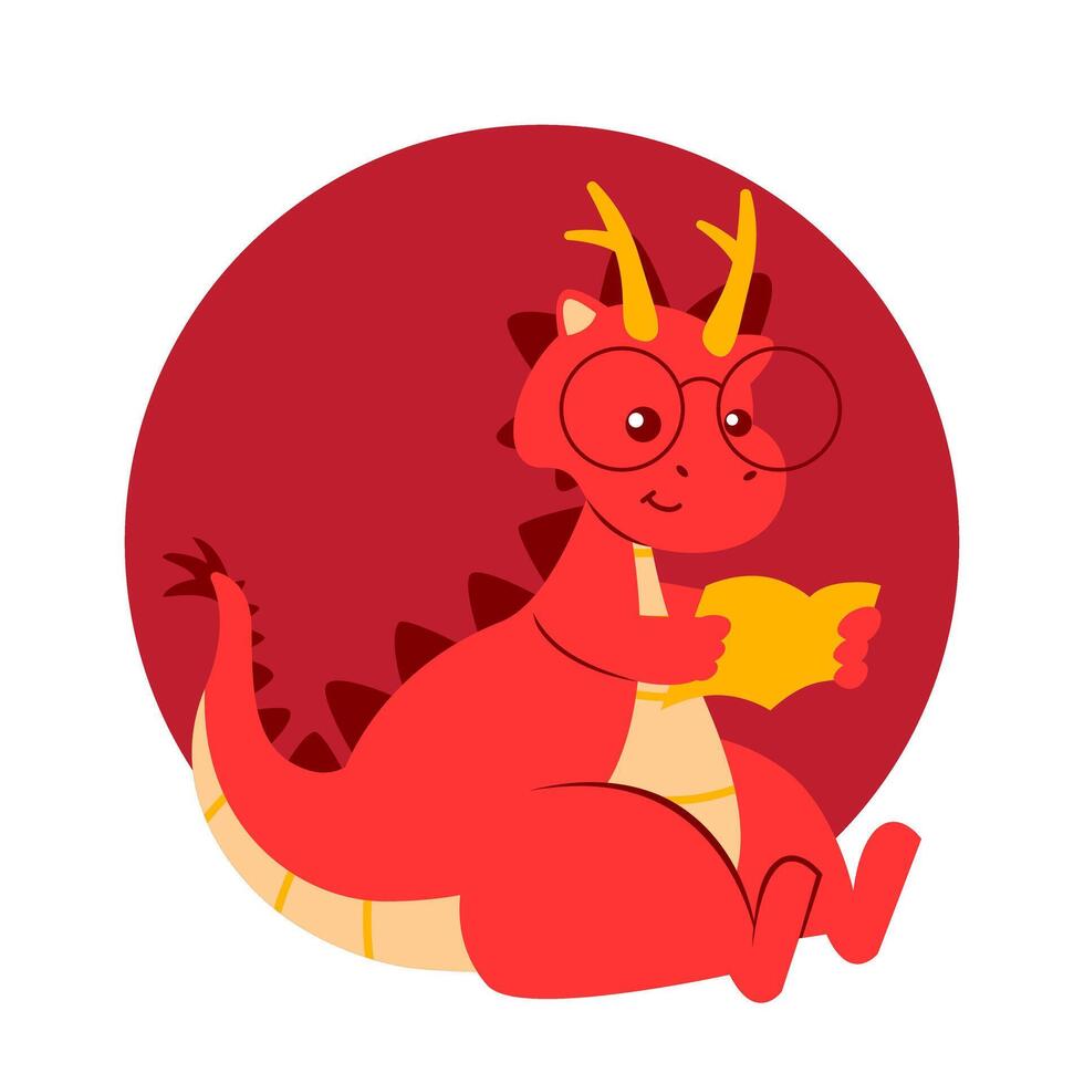 rood draak Chinese nieuw jaar element vector