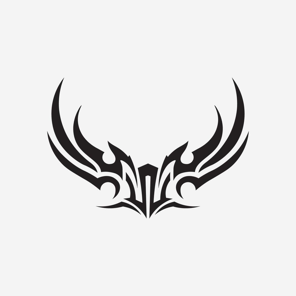 zwart tribal vector logo ontwerp icoon en teken tribal