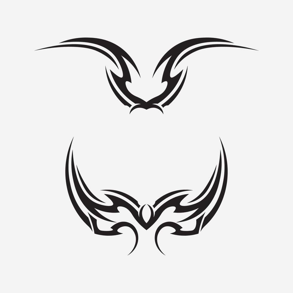 zwart tribal vector logo ontwerp icoon en teken tribal