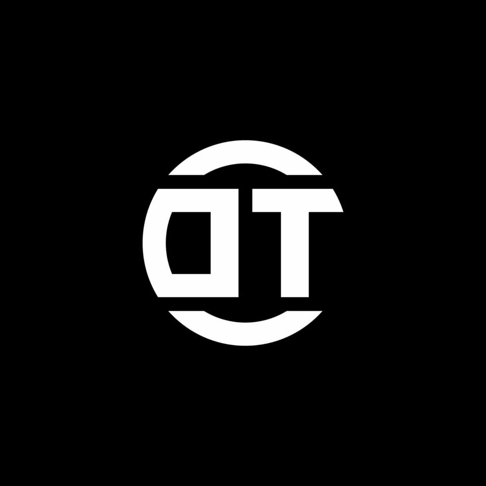 DT logo monogram geïsoleerd op cirkel element ontwerpsjabloon vector