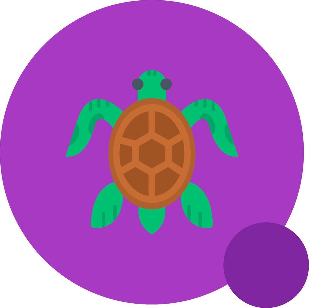 schildpad lang cirkel icoon vector