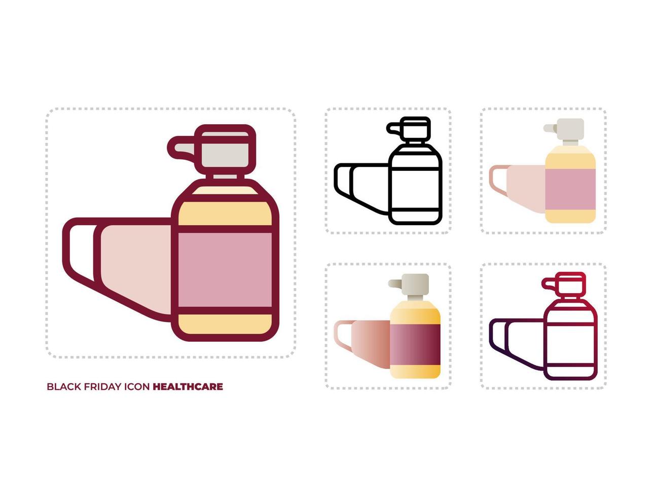 zwarte vrijdag pictogram gezondheidszorg vector