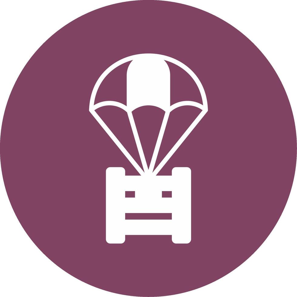 parachute vector pictogram