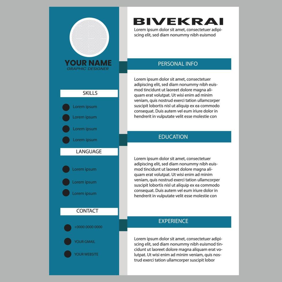 zakelijke leerplan vitae vector