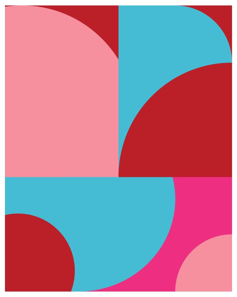 abstract meetkundig achtergrond met cirkels, vierkanten, rechthoeken en driehoeken. kleurrijk papier besnoeiing vormen. vector illustratie. Hoes ontwerp sjabloon. abstract meetkundig achtergrond.