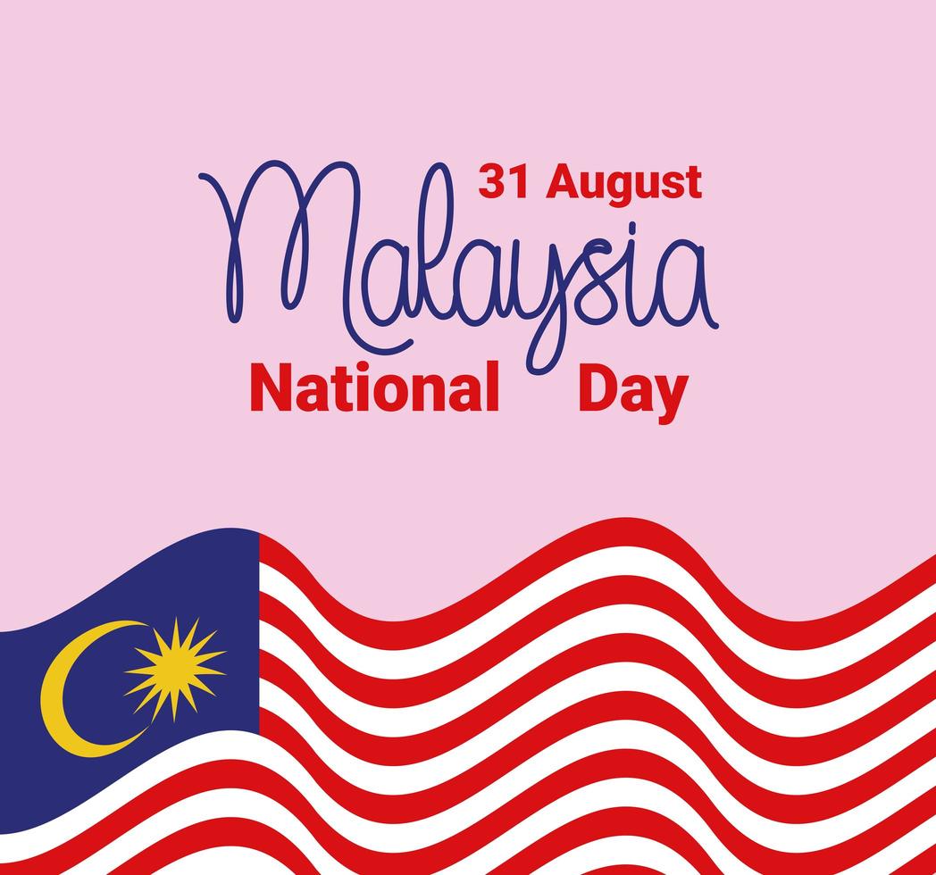 Maleisië merdeka poster vector