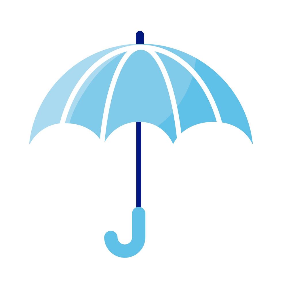 blauwe paraplu icoon vector