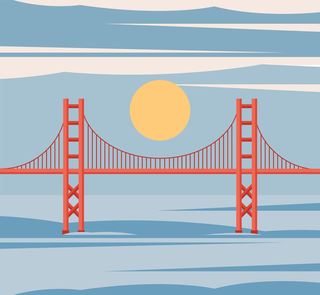 Golden Gate-scène vector