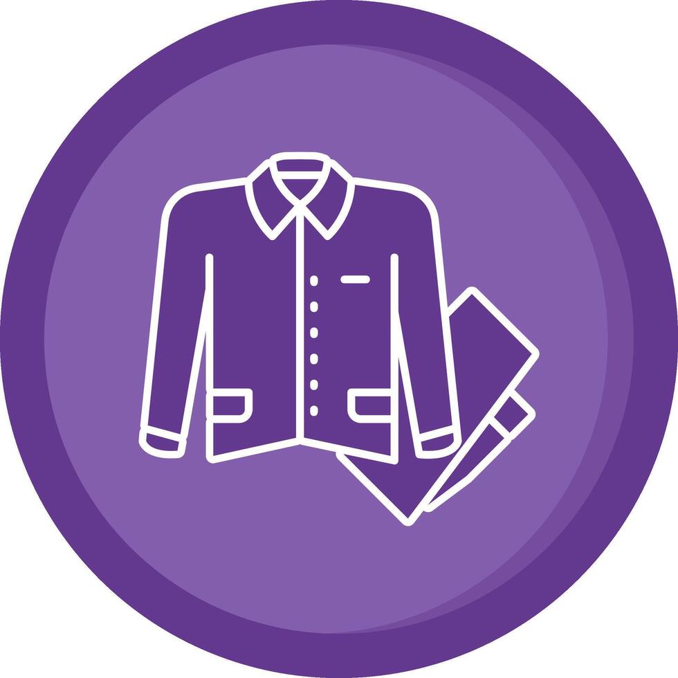 nachtkleding solide Purper cirkel icoon vector