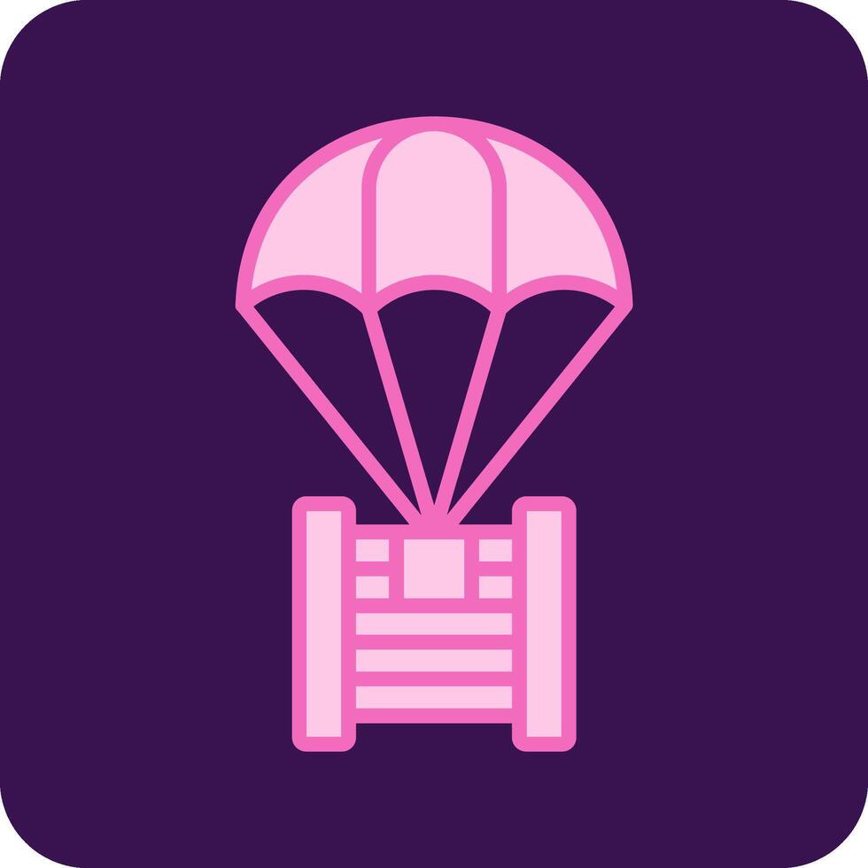 parachute vector pictogram