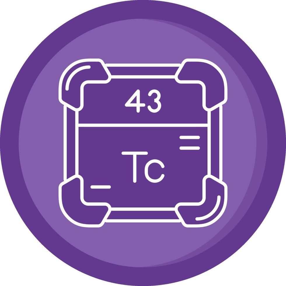 technetium solide Purper cirkel icoon vector