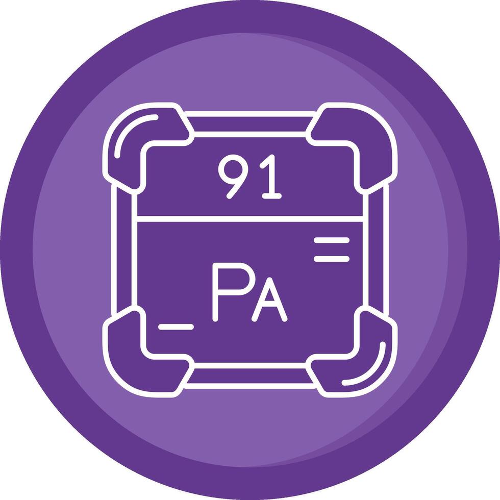 protactinium solide Purper cirkel icoon vector