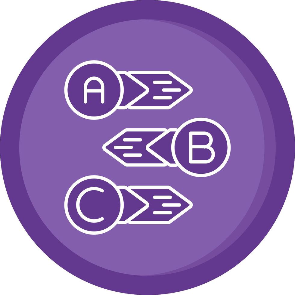 diagram solide Purper cirkel icoon vector