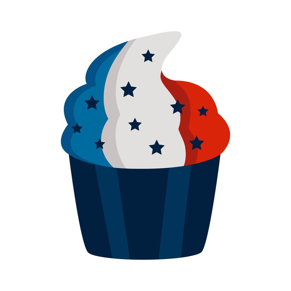 Franse vlag cupcake vector