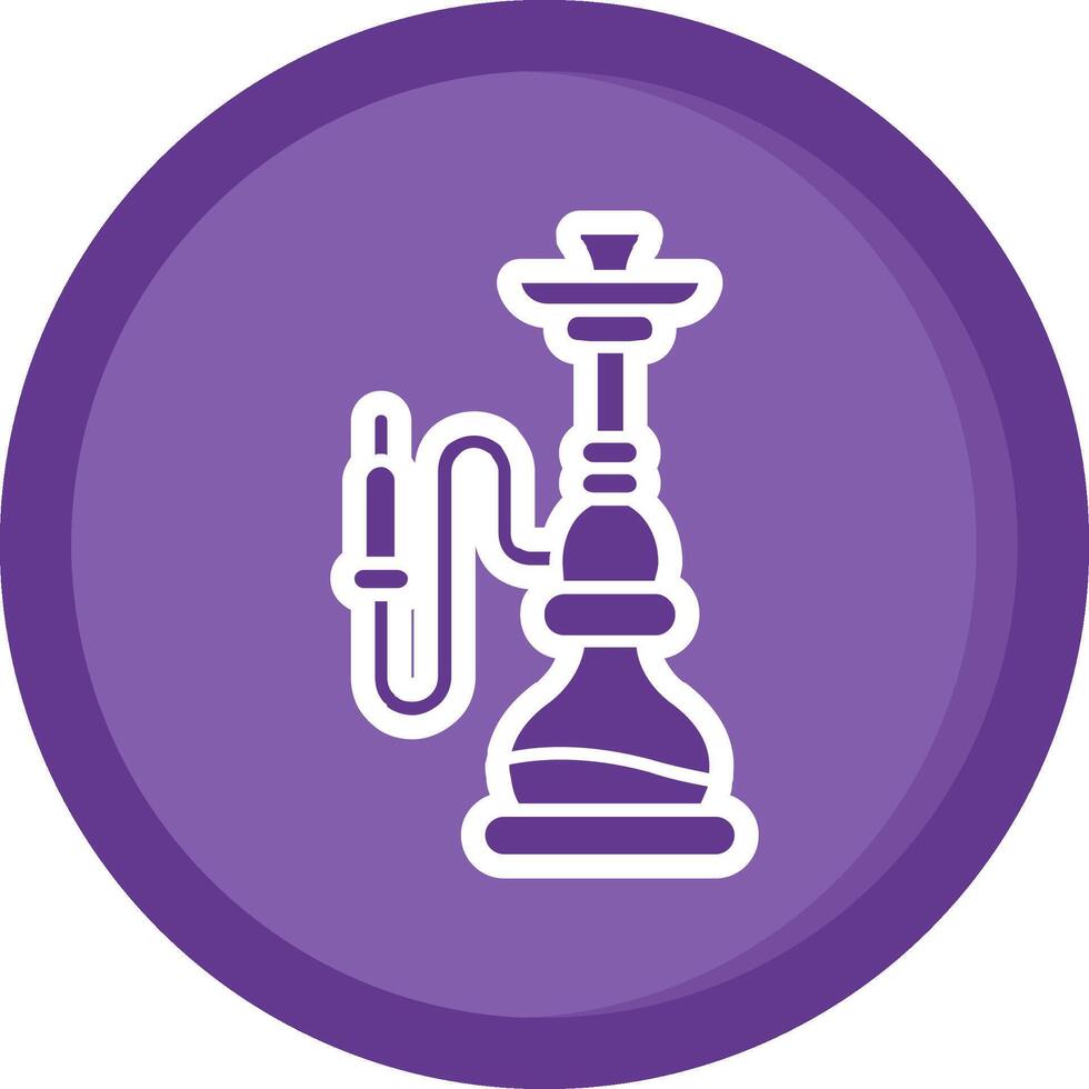 hookah solide Purper cirkel icoon vector