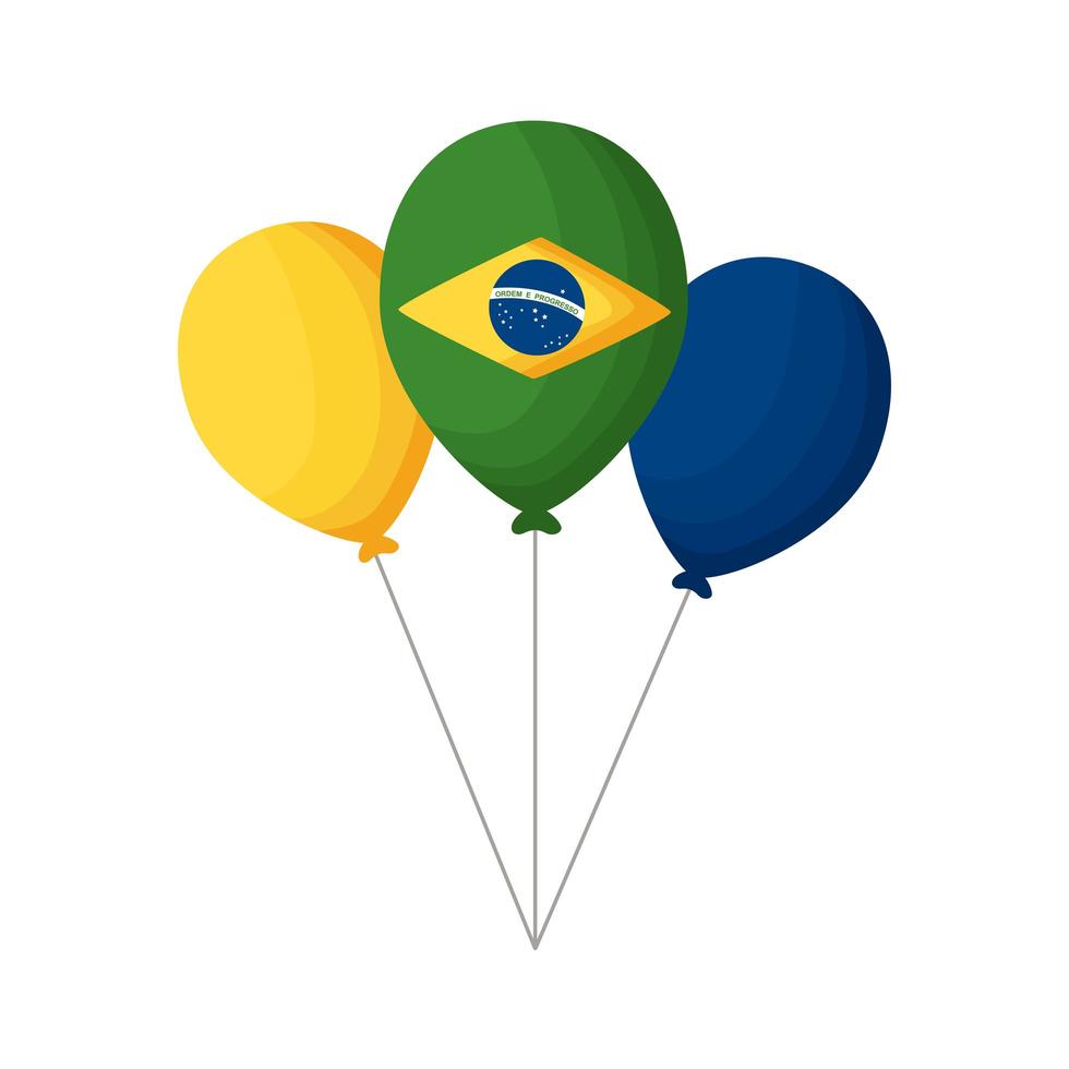 braziliaanse vlag in ballonnen vector