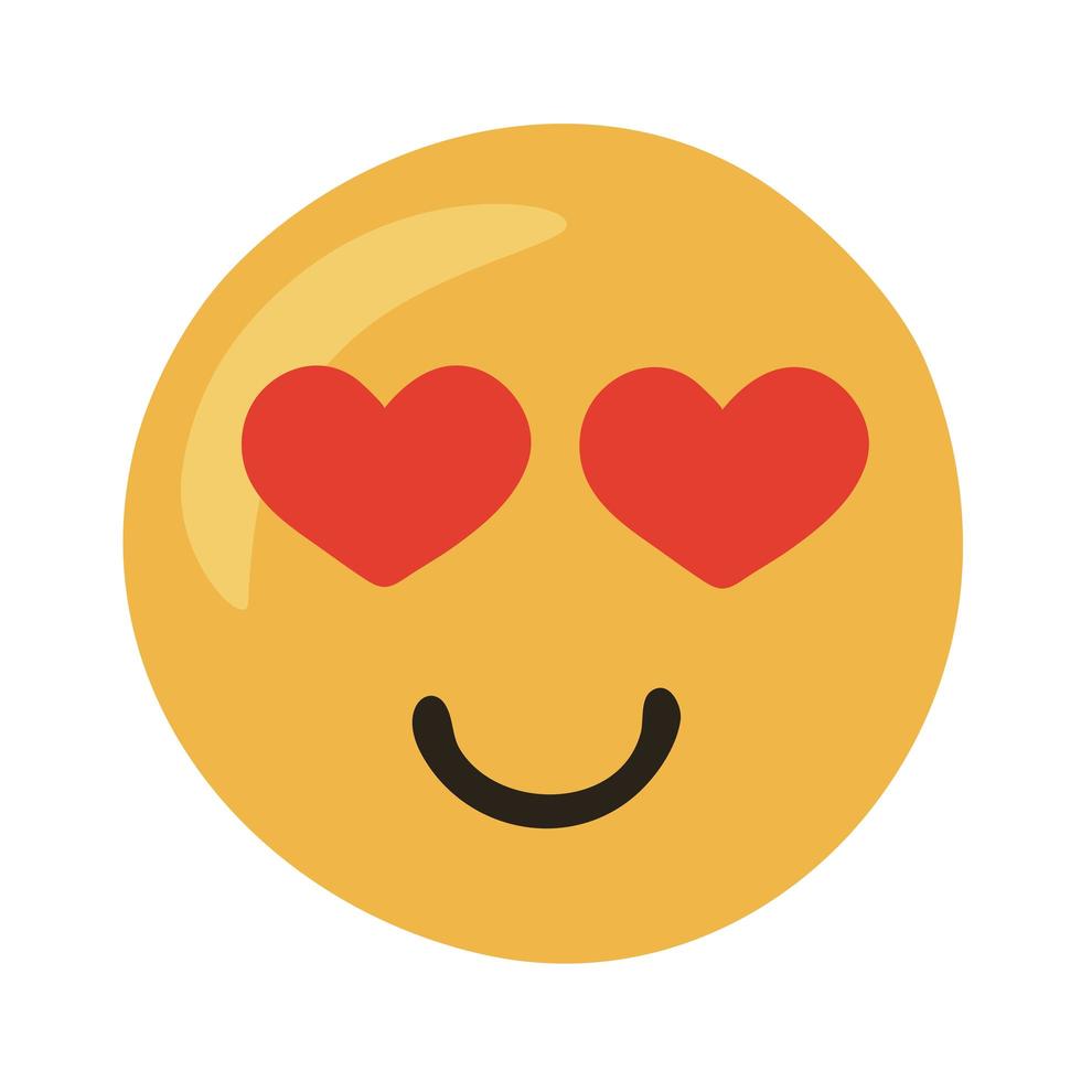 lief emoji icoon vector