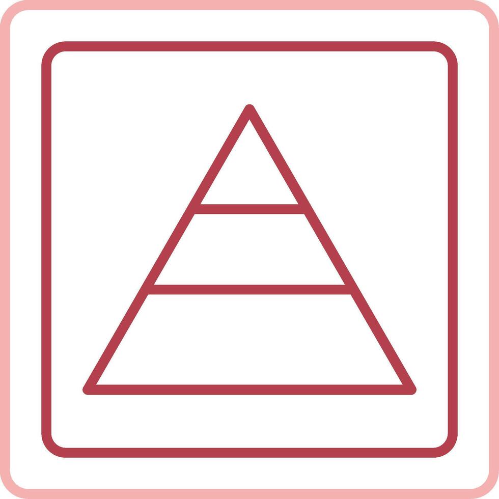 piramide solide twee kleur icoon vector