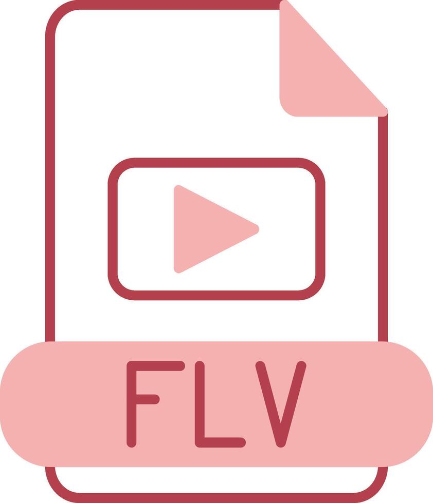 flv solide twee kleur icoon vector