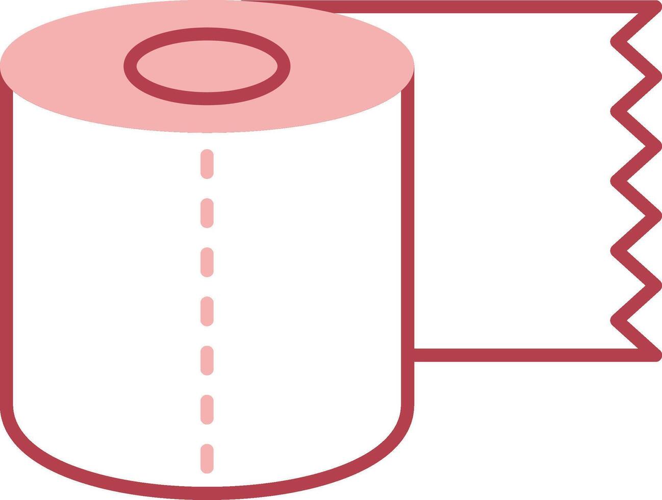 toilet papier solide twee kleur icoon vector