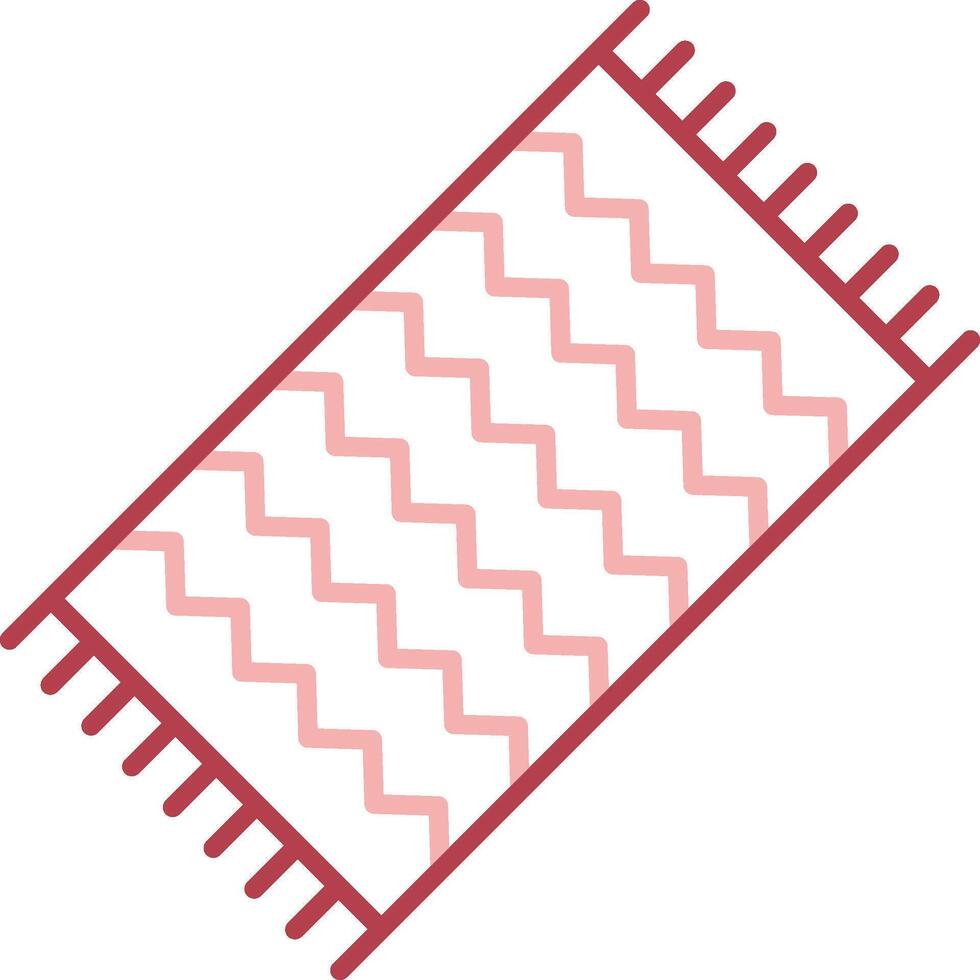 strand handdoek solide twee kleur icoon vector