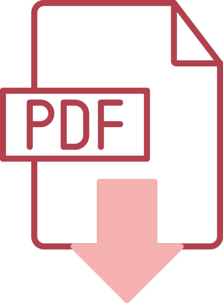 downloaden pdf solide twee kleur icoon vector