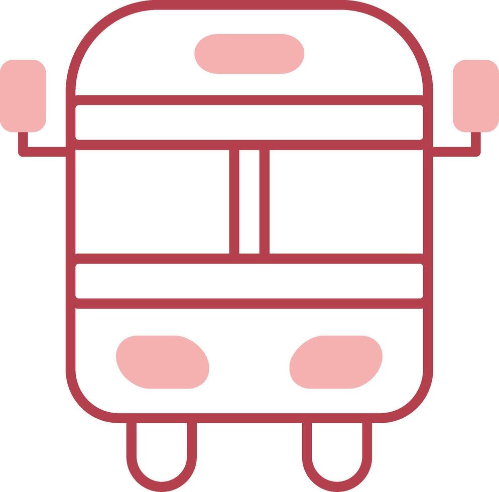 school- bus solide twee kleur icoon vector