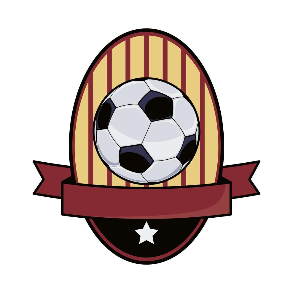 voetbal embleem met ballon vector