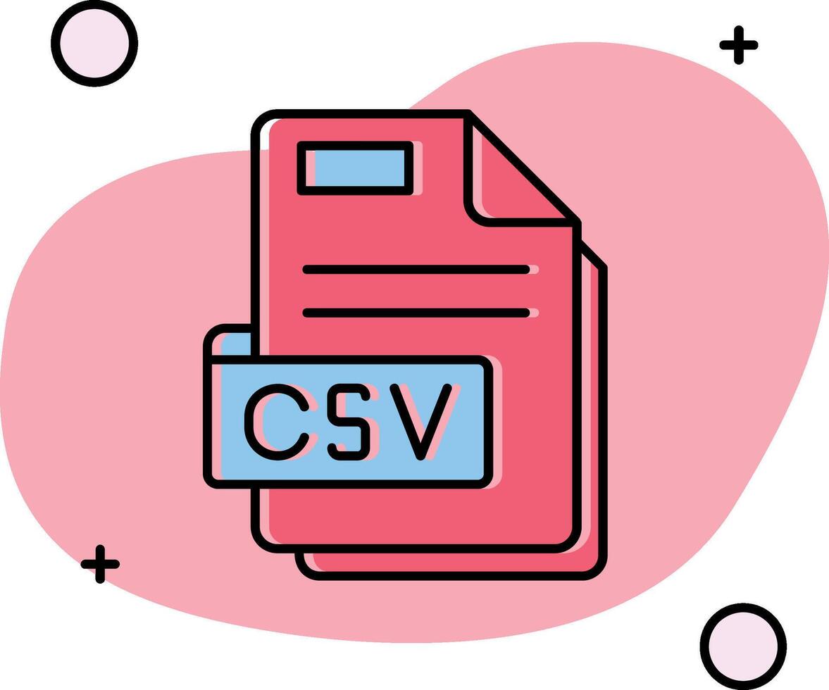 csv uitgegleden icoon vector