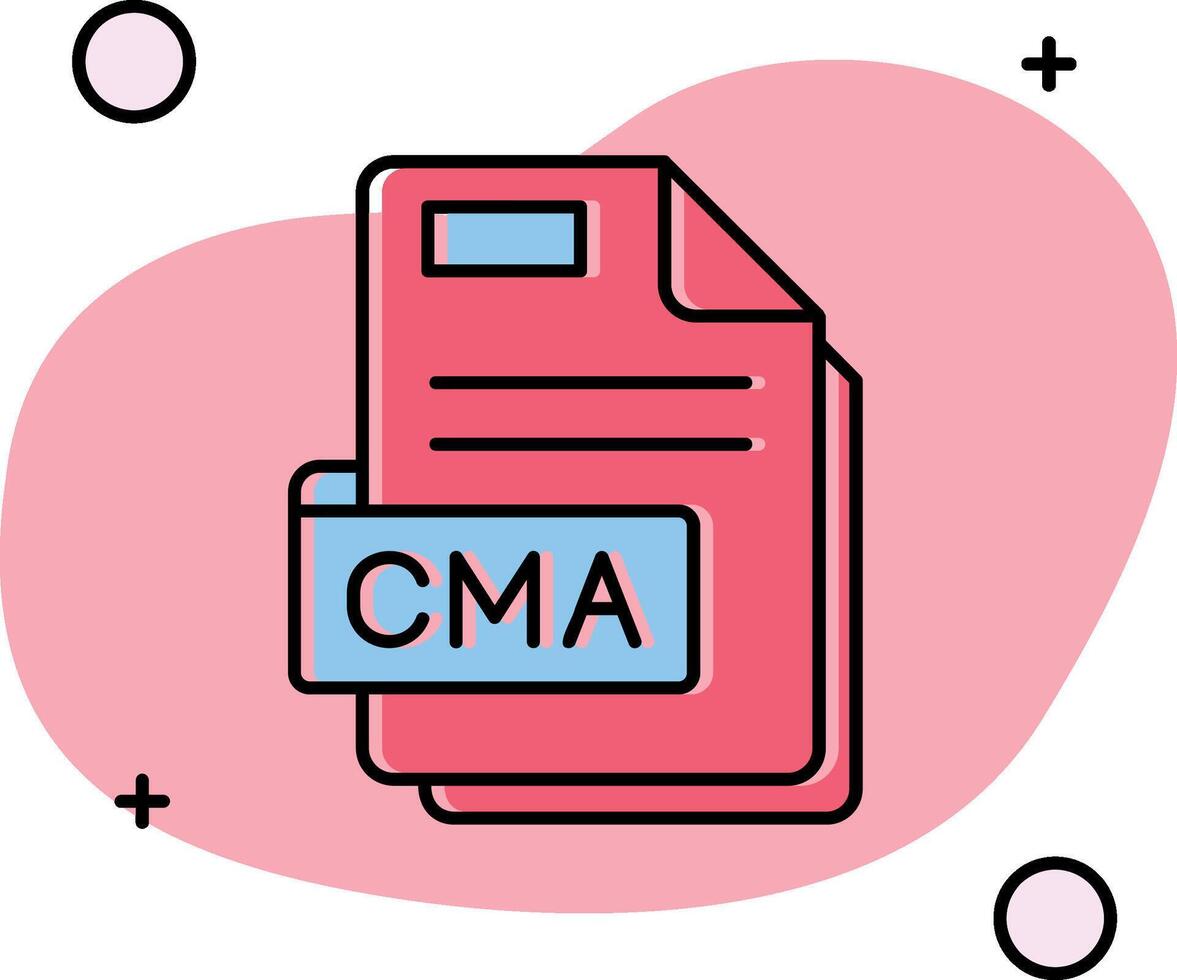 cma uitgegleden icoon vector