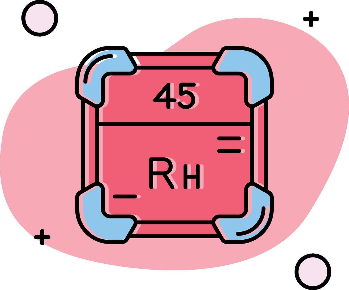 rhodium uitgegleden icoon vector