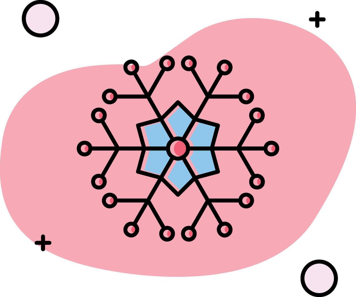 sneeuwvlok uitgegleden icoon vector