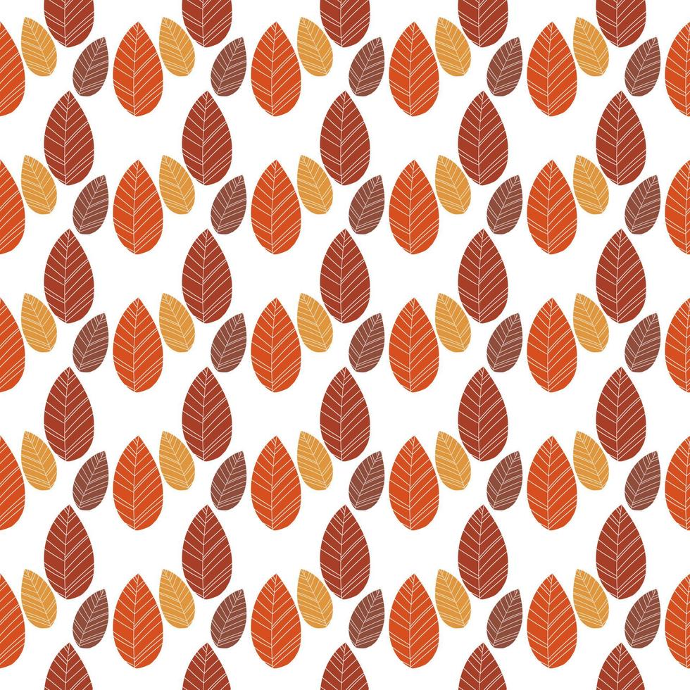 naadloos patroon van bladeren met lichtbruine en donkerbruine kleurencombinatie vector