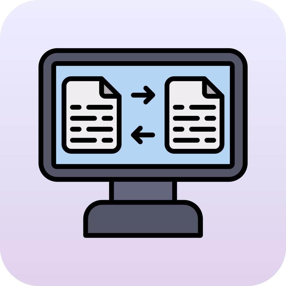 het dossier overdracht vector icoon