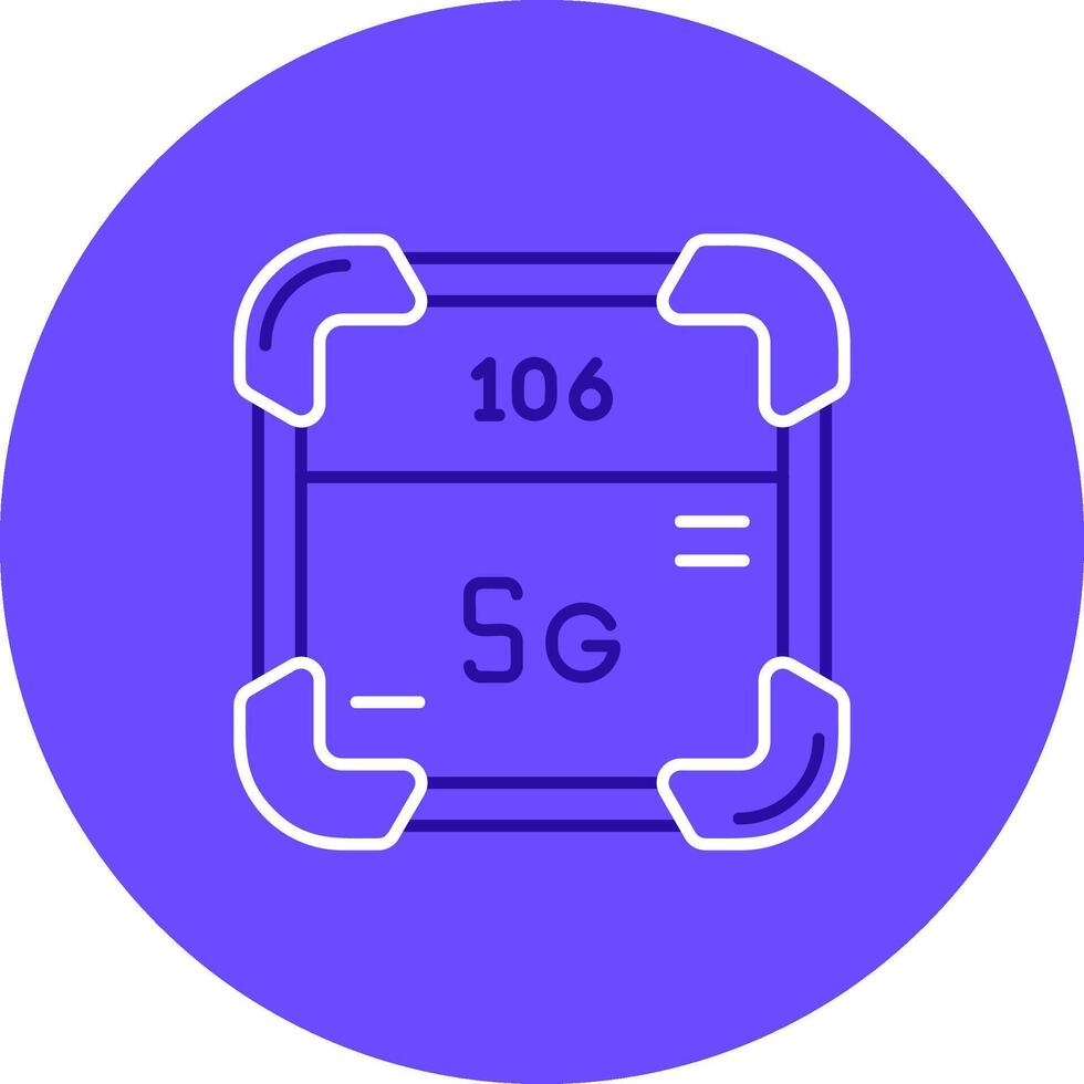 seaborgium duo afstemmen kleur cirkel icoon vector