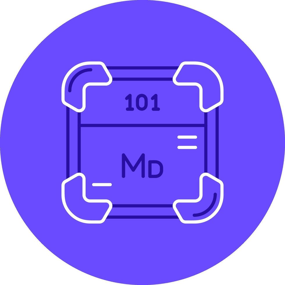 mendelevium duo afstemmen kleur cirkel icoon vector